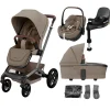 Maxi Cosi Fame Pushchair Bundle with Pebble 360 Pro² Car Seat (4 Pieces) - Truffle with Black Wheels