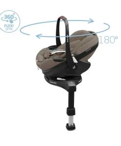 Maxi Cosi Fame Pushchair Bundle with Pebble 360 Pro² Car Seat (9 Pieces) - Truffle with Black Wheels
