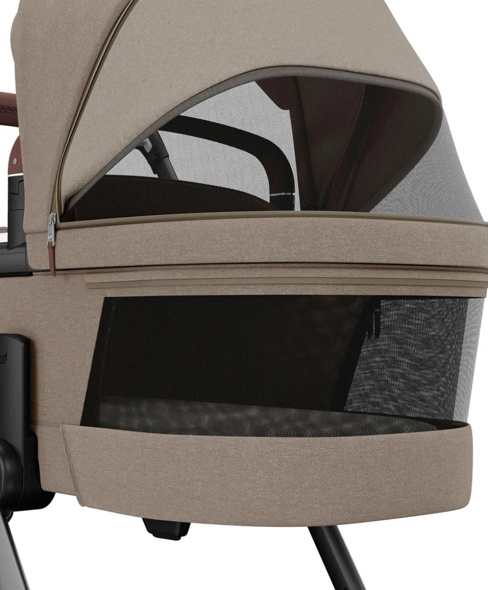 Maxi Cosi Fame Pushchair Bundle with Pebble 360 Pro² Car Seat (9 Pieces) - Truffle with Black Wheels