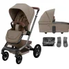 Maxi-Cosi Fame Pushchair & Carrycot - Truffle with Black Wheels