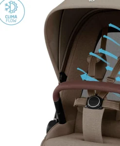 Maxi-Cosi Fame Pushchair & Carrycot - Truffle with Black Wheels