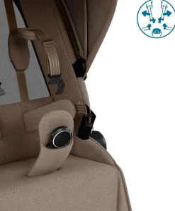 Maxi-Cosi Fame Pushchair & Carrycot - Truffle with Black Wheels
