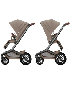 Maxi-Cosi Fame Pushchair & Carrycot - Truffle with Black Wheels