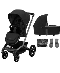 Maxi-Cosi Fame Pushchair & Carrycot - Black with Black Wheels