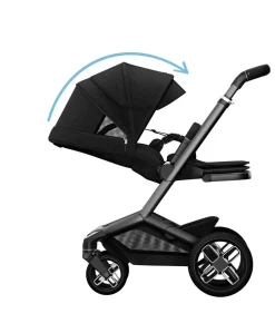 Maxi-Cosi Fame Pushchair & Carrycot - Black with Black Wheels
