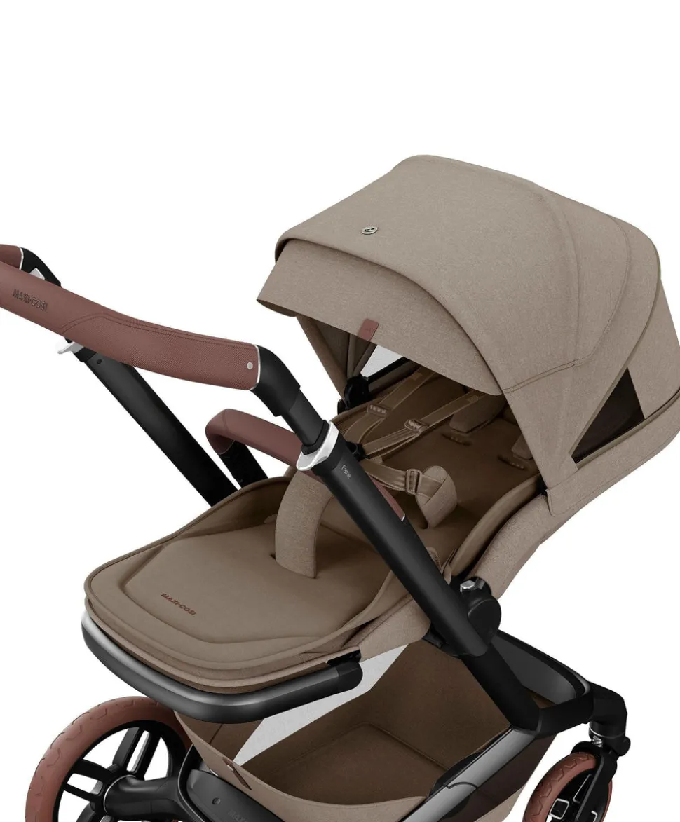 Maxi-Cosi Fame Pushchair – Twillic Truffle with Brown Wheels