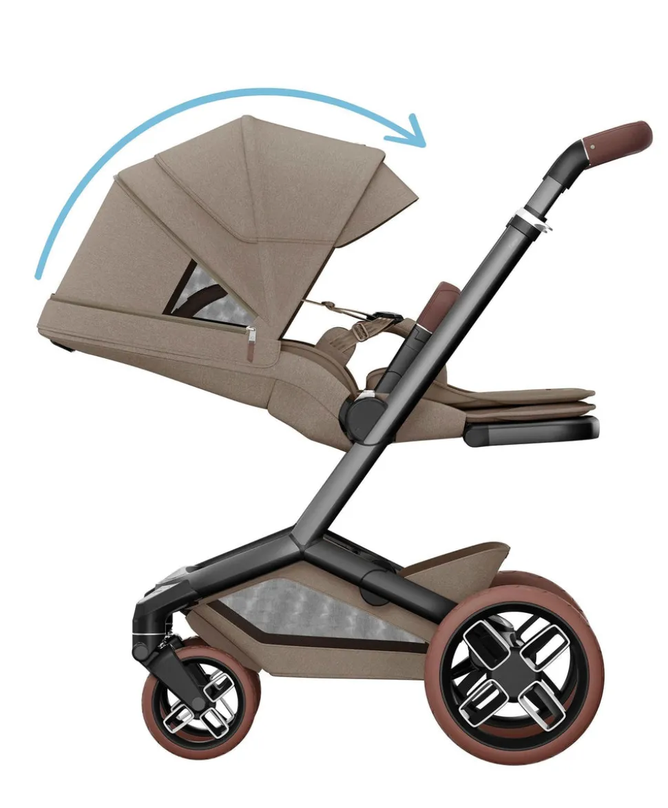 Maxi-Cosi Fame Pushchair – Twillic Truffle with Brown Wheels
