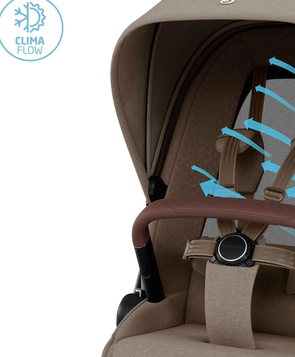 Maxi-Cosi Fame Pushchair – Twillic Truffle with Brown Wheels