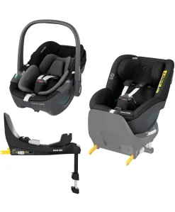 Maxi-Cosi Pebble & Pearl 360 Car Seat Bundle - Black