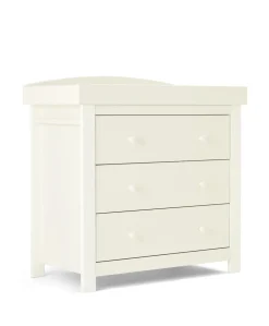 Mia 2 Piece Cotbed Set with Dresser Changer - White