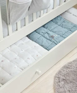 Mia Cotbed & Premium Pocket Spring Mattress Bundle - White