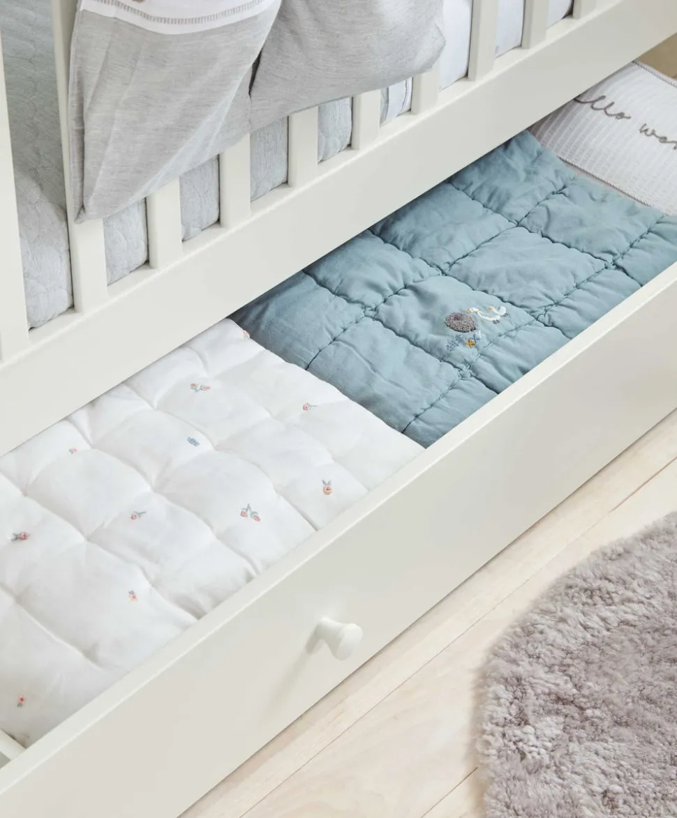 Mia Cotbed & Premium Pocket Spring Mattress Bundle - White