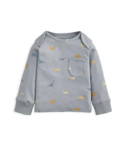 Micro Dino Print Pyjamas – Blue