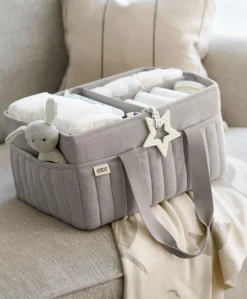 Nappy Caddy - Soft Grey Waffle