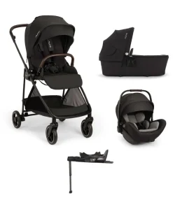 Nuna IXXA Next Pushchair Bundle with ARRA Flex Car Seat & BASE Curv Base - Caviar