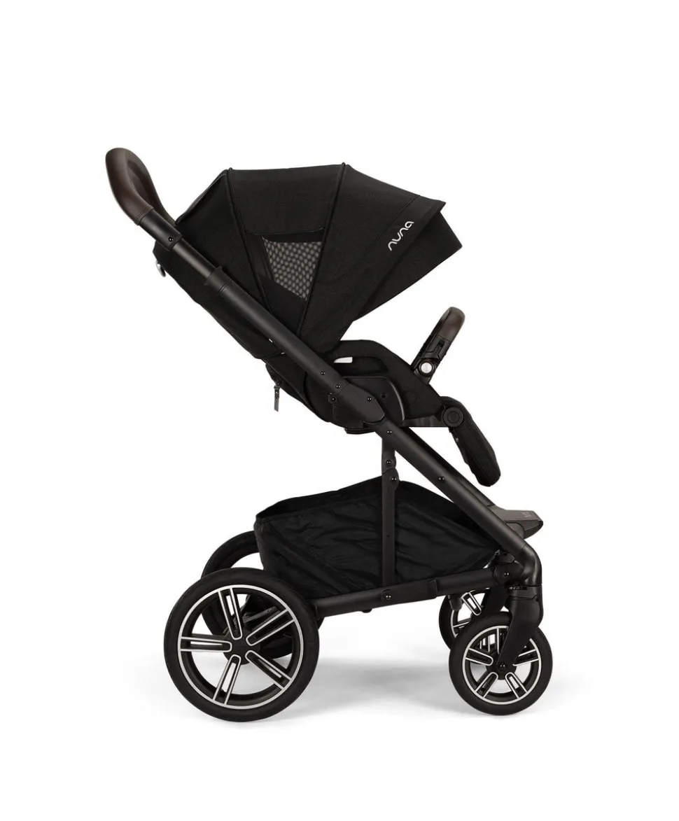 Nuna Mixx Next Pushchair 5 Piece Travel Bundle with PIPA Next Car Seat & Base - Caviar