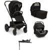 Nuna MIXX Next Pushchair Bundle with ARRA Flex Car Seat & BASE Curv Base - Caviar