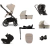 Nuna Mixx Next Pushchair 5 Piece Travel Bundle with PIPA Next Car Seat & Base - Biscotti