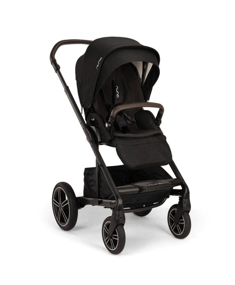 Nuna Mixx Next Pushchair 4 Piece Travel Bundle with TODL Next Car Seat & Base - Caviar