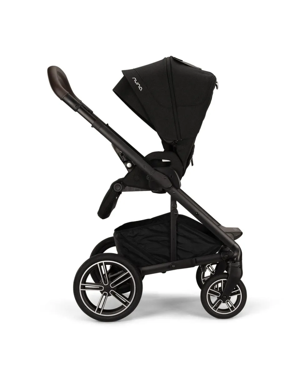 Nuna Mixx Next Pushchair 4 Piece Travel Bundle with TODL Next Car Seat & Base - Caviar