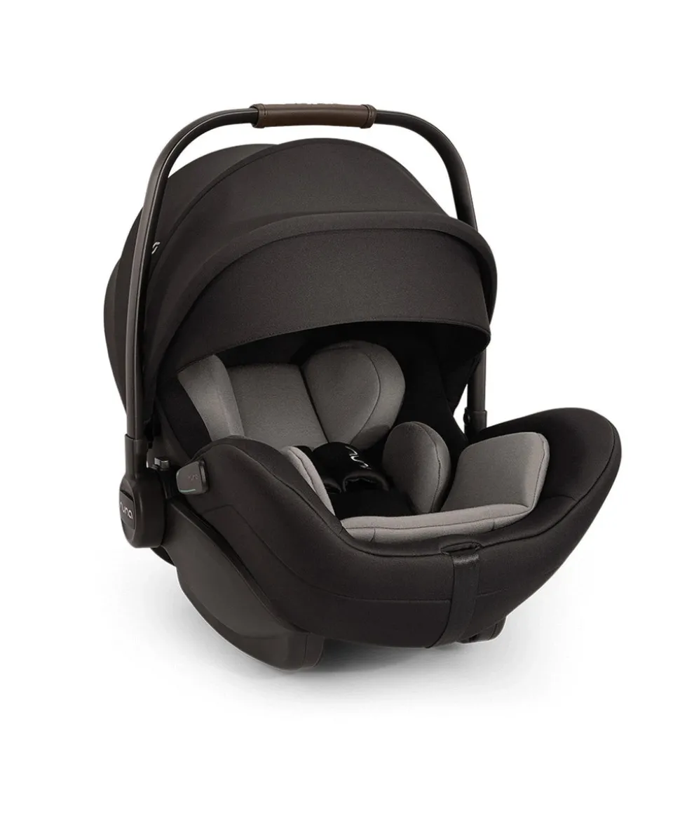 Nuna SWIV Pushchair Bundle with ARRA Flex Car Seat & BASE Curv Base - Caviar