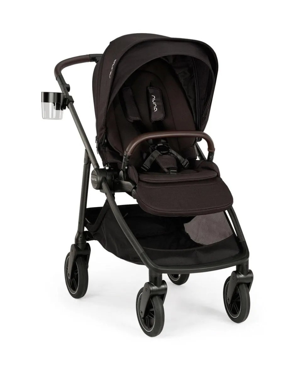 Nuna SWIV Pushchair Bundle with ARRA Flex Car Seat & BASE Curv Base - Caviar