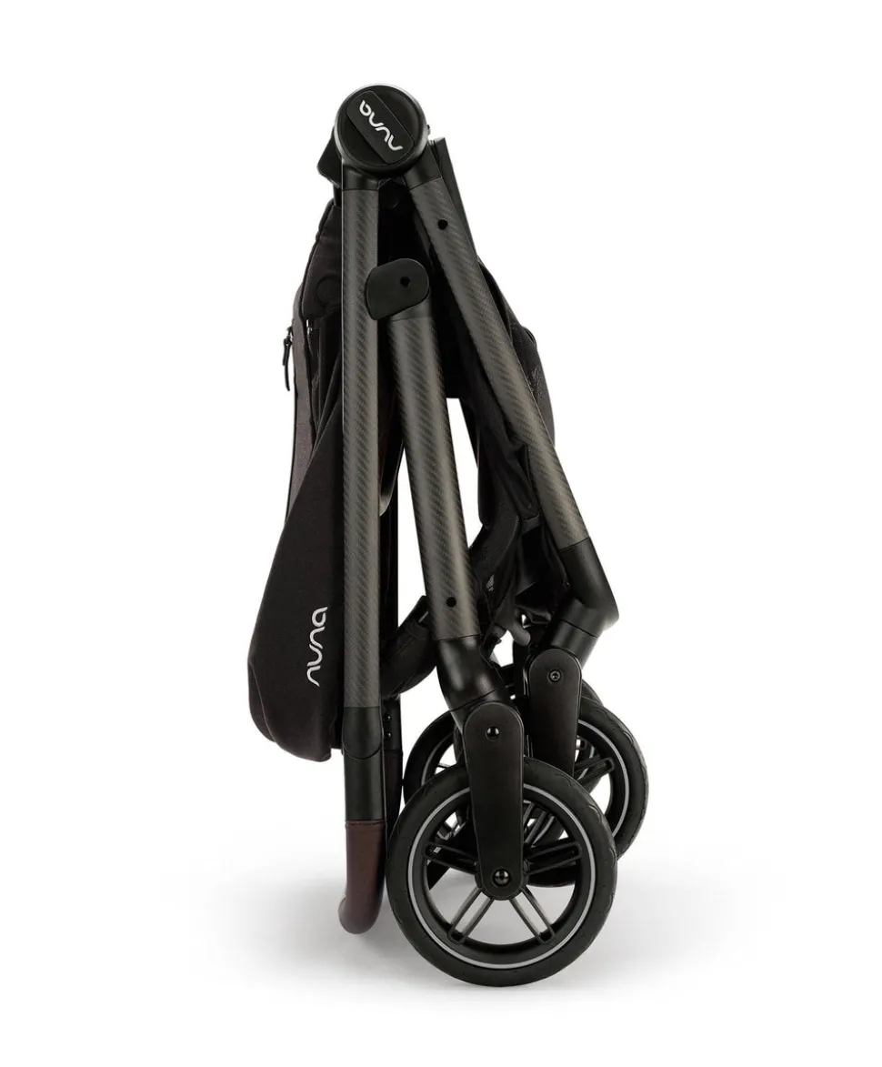 Nuna SWIV Pushchair Bundle with ARRA Flex Car Seat & BASE Curv Base - Caviar