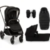 Nuna TRIV lx Pushchair with LYTL lx Carrycot, Footmuff & Gloves Bundle - Caviar