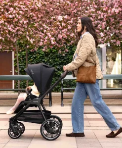 Nuna TRIV lx Pushchair with LYTL lx Carrycot, Footmuff & Gloves Bundle - Caviar