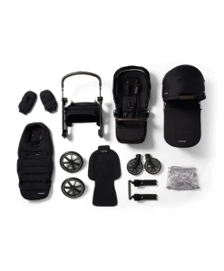 Nuna TRIV lx Pushchair with LYTL lx Carrycot, Footmuff & Gloves Bundle - Caviar