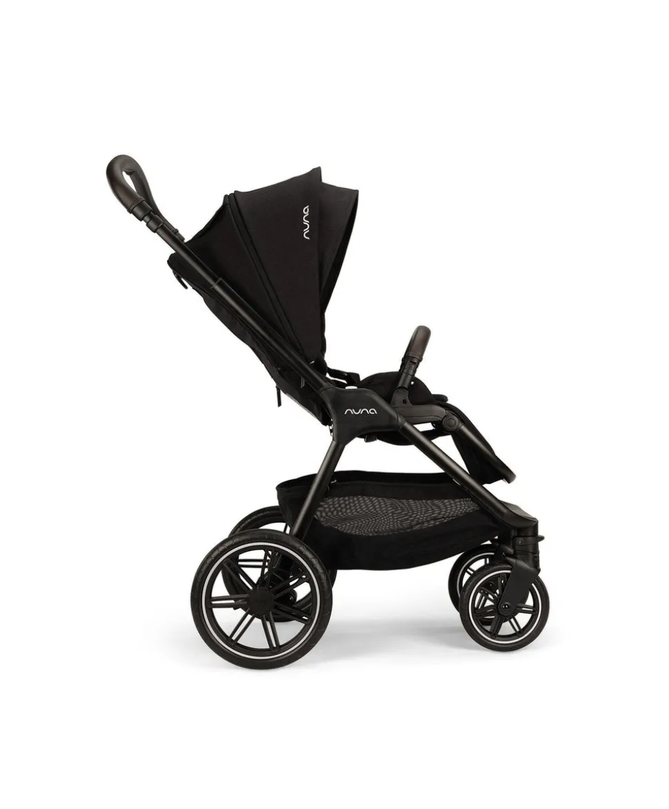 Nuna TRIV lx Pushchair with LYTL lx Carrycot, Footmuff & Gloves Bundle - Caviar