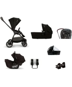Nuna TRIV Next Urbn Pushchair Bundle with PIPA Urbn Car Seat & LYTL Carrycot (7 Pieces) - Caviar