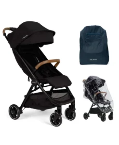 Nuna TRVL Pushchair with Travel Bag & Raincover - Caviar
