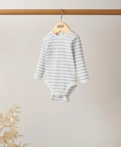 Organic Cotton Ribbed Bodysuit - Stripe