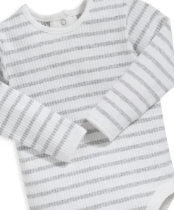 Organic Cotton Ribbed Bodysuit - Stripe
