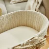 Organic Jersey Moses Basket Fitted Sheet in Linen