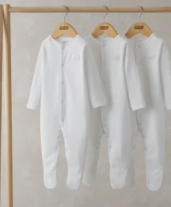 Organic Sleepsuits (3 Pack) - White
