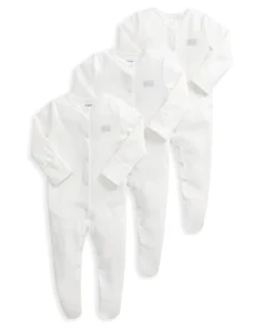 Organic Sleepsuits (3 Pack) - White
