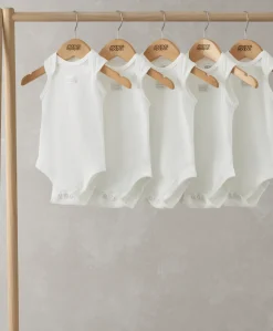 Organic Sleeveless Bodysuits (5 Pack) - White