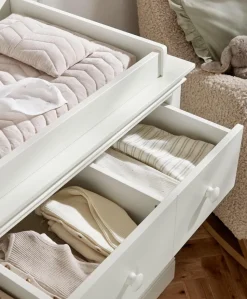 Oxford 3 Drawer Dresser & Baby Changing Unit - White