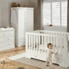 Oxford 3 Piece Cotbed Range with Dresser Changer & Wardrobe - White