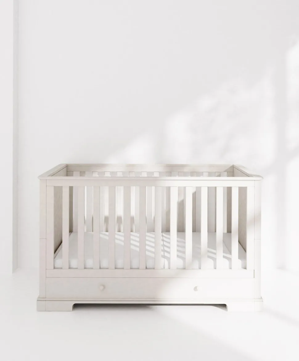 Oxford Nursery Bundle with Lua Bedside Crib (6 Piece) – White