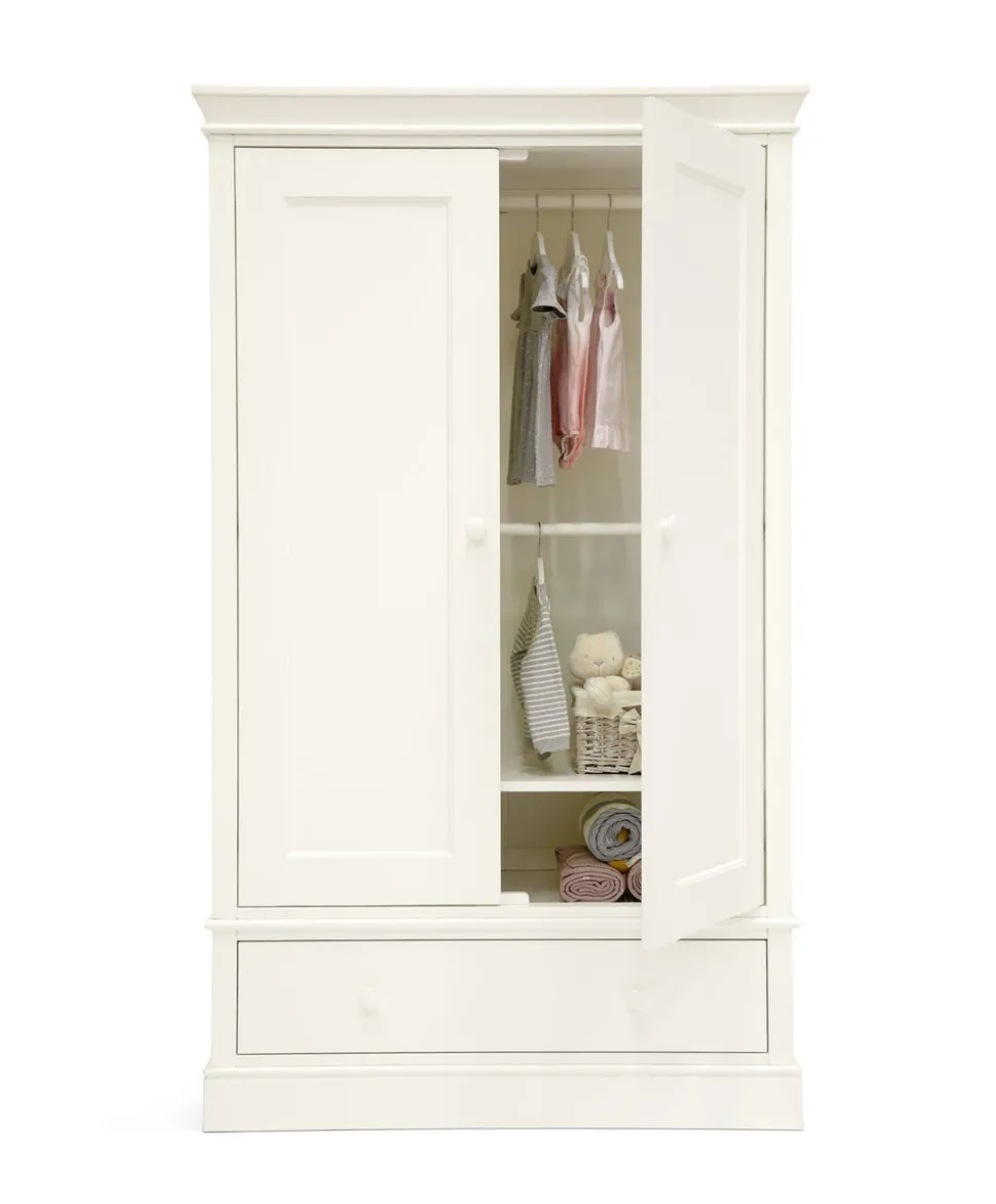 Oxford Nursery Bundle with Lua Bedside Crib (6 Piece) – White