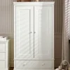 Oxford Nursery Wardrobe with Storage Drawer - White