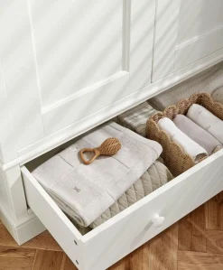 Oxford Nursery Wardrobe with Storage Drawer - White