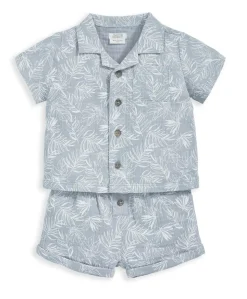 Palm Shirt & Shorts Outfit Set