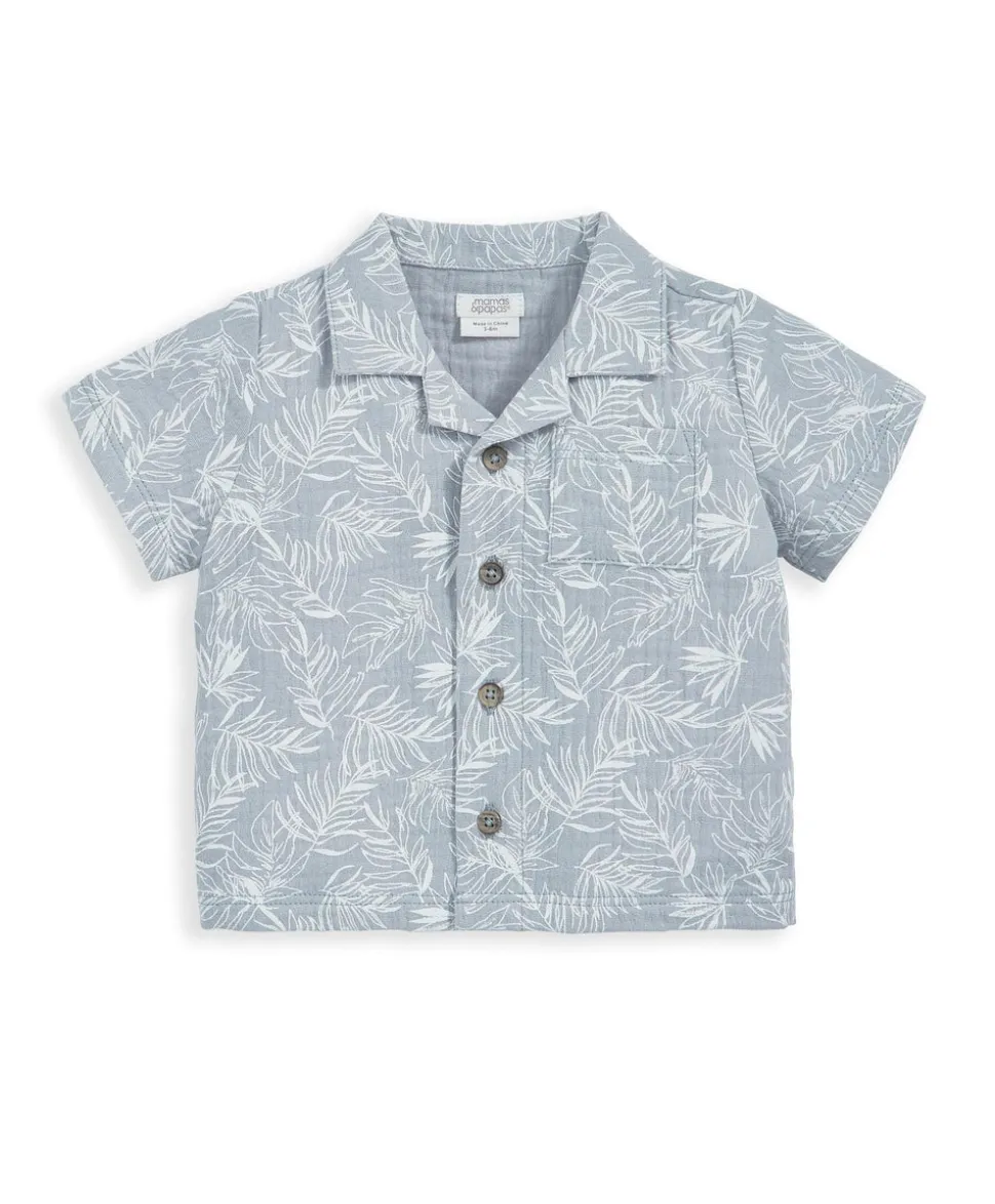 Palm Shirt & Shorts Outfit Set
