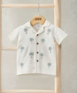 Palm Tree Embroidered Shirt