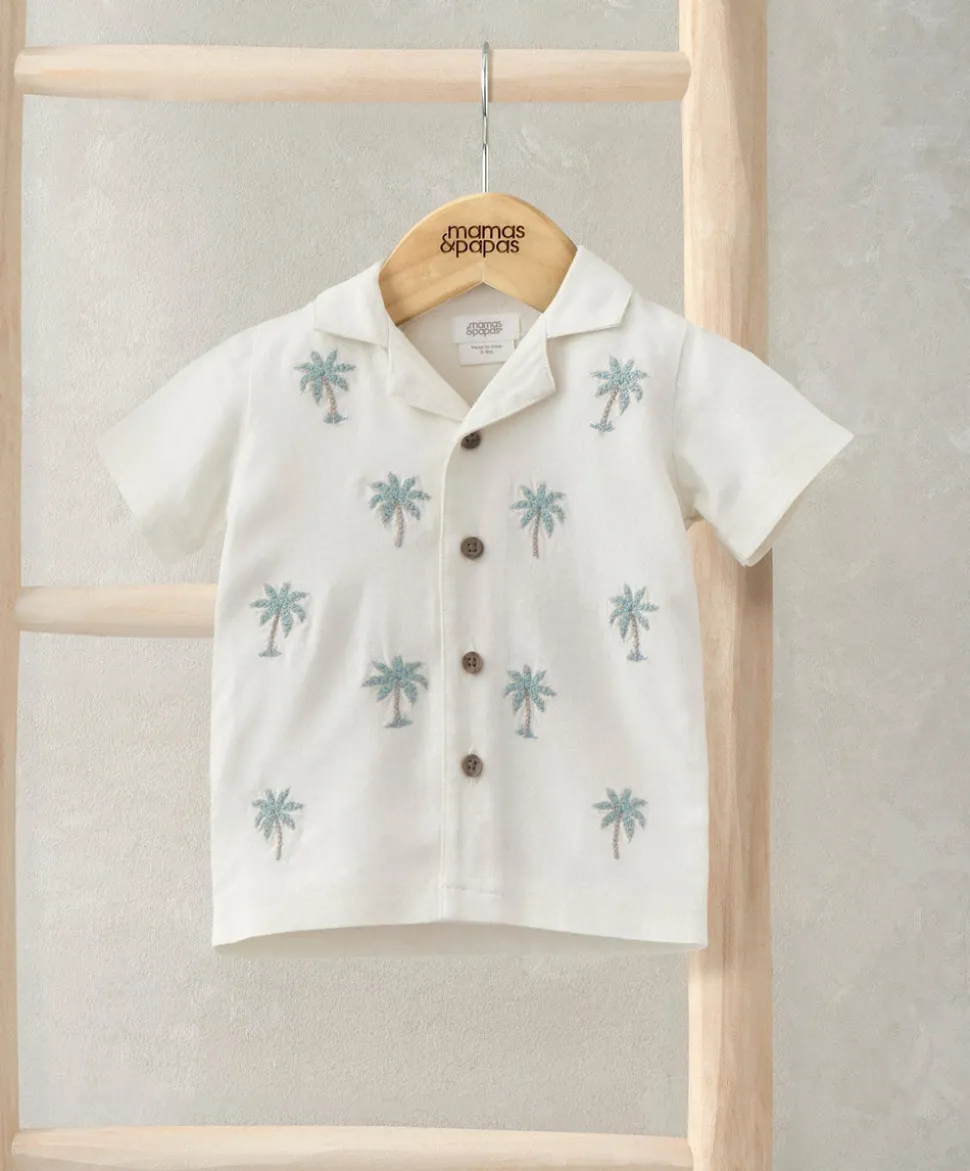 Palm Tree Embroidered Shirt