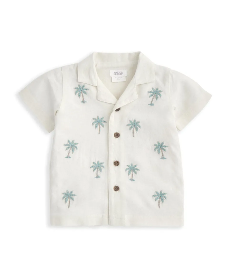 Palm Tree Embroidered Shirt